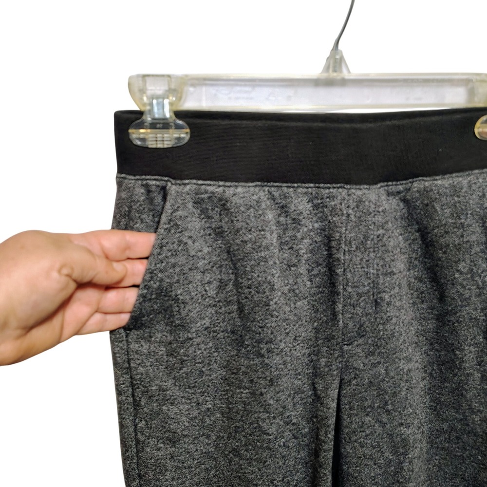 Athletic Works Kids‎ Unisex L G 10 12 Black Speckled Knit Jogger Pants Casual - Picture 2 of 7